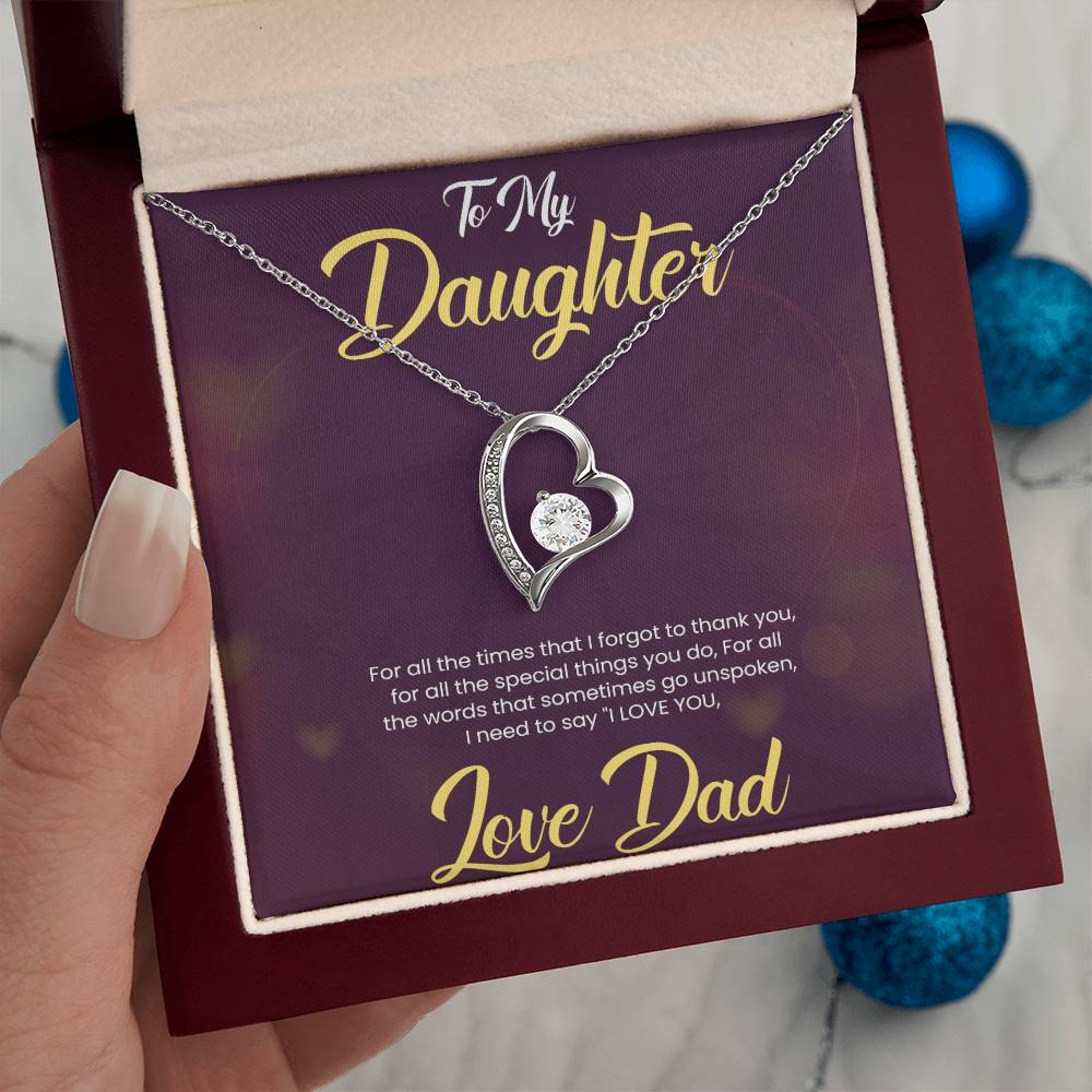 Love Always Necklace for Daughter| For Gift