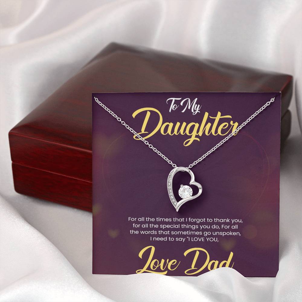 Love Always Necklace for Daughter| For Gift