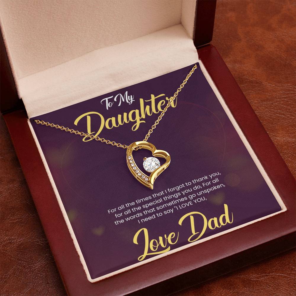 Love Always Necklace for Daughter| For Gift