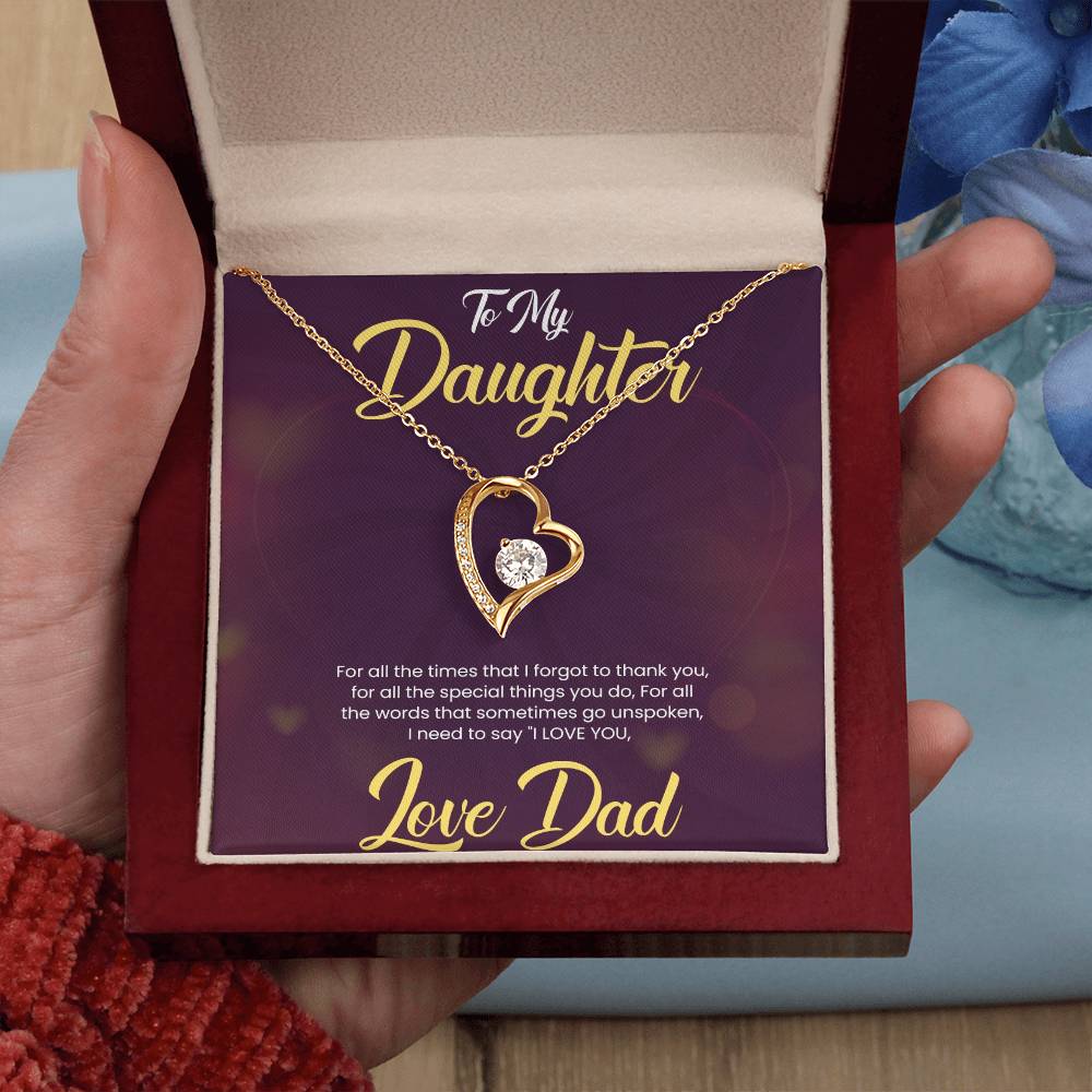 Love Always Necklace for Daughter| For Gift