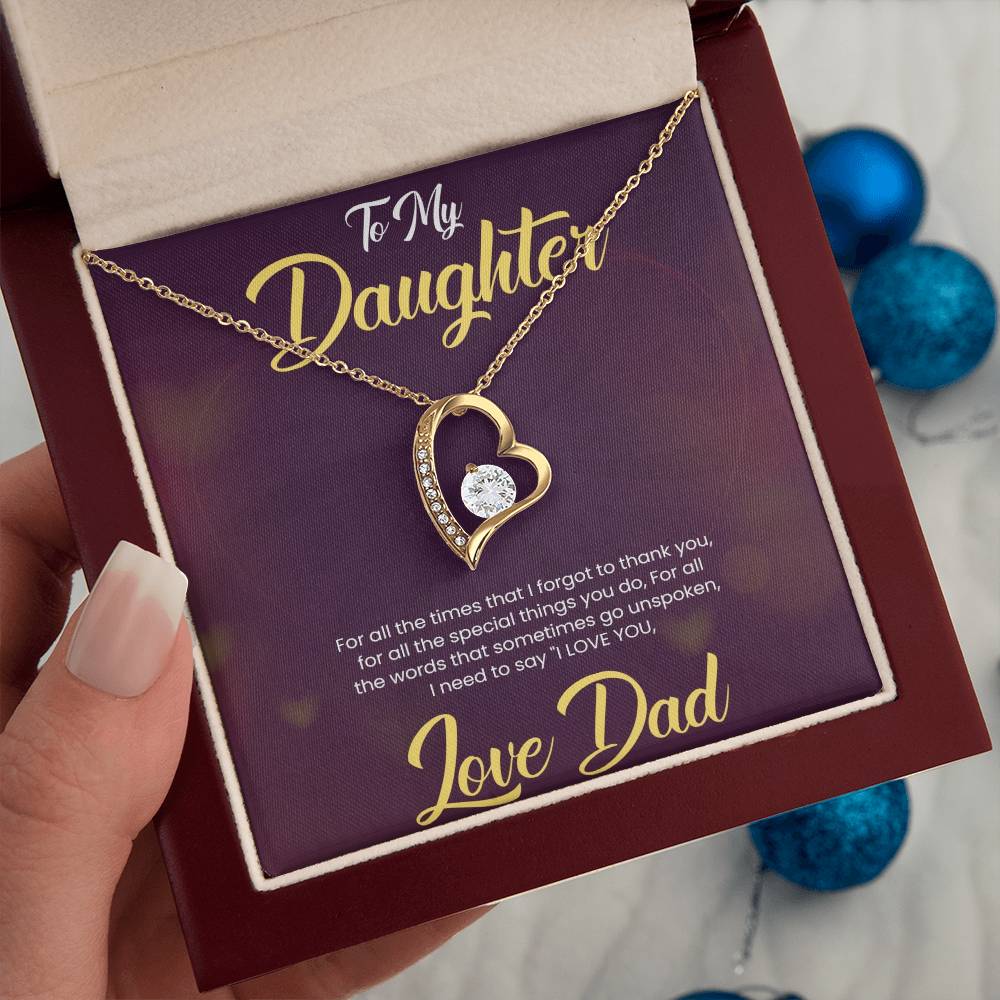 Love Always Necklace for Daughter| For Gift