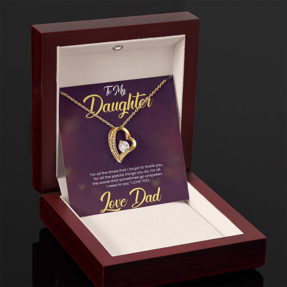 Love Always Necklace for Daughter| For Gift