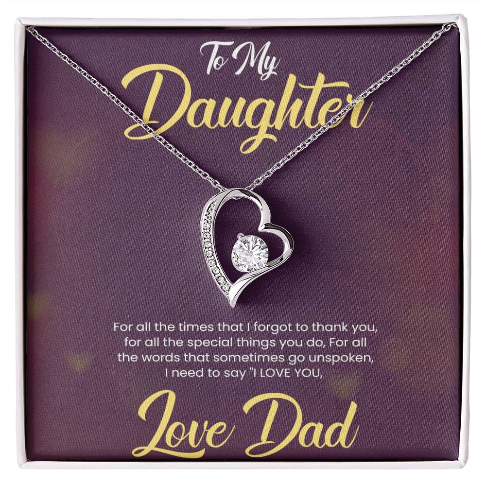 Love Always Necklace for Daughter | Gift from Dad | Birthday Gift