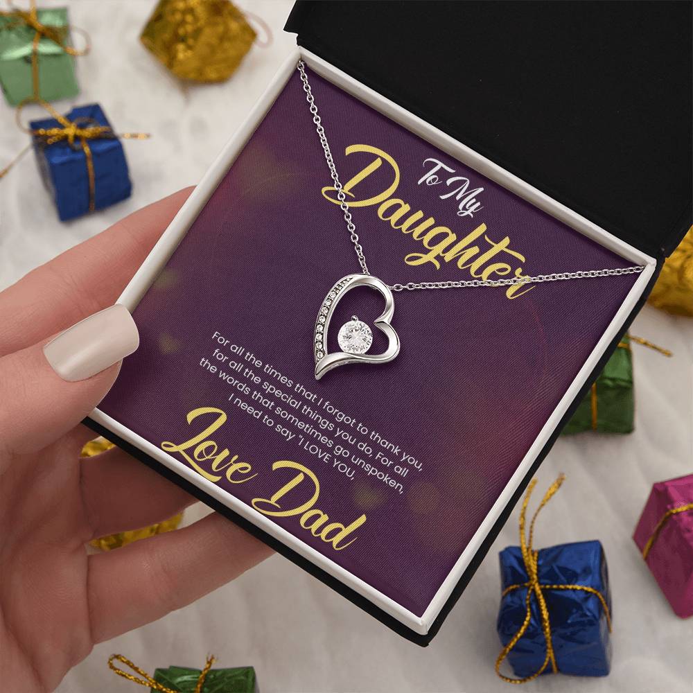Love Always Necklace for Daughter | Gift from Dad | Birthday Gift