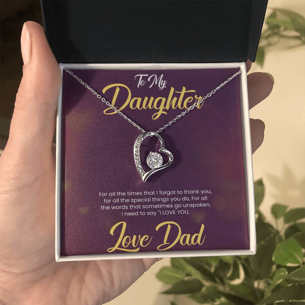 Love Always Necklace for Daughter | Gift from Dad | Birthday Gift