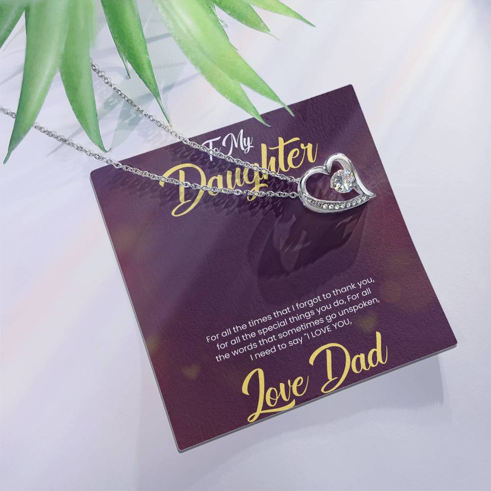Love Always Necklace for Daughter | Gift from Dad | Birthday Gift