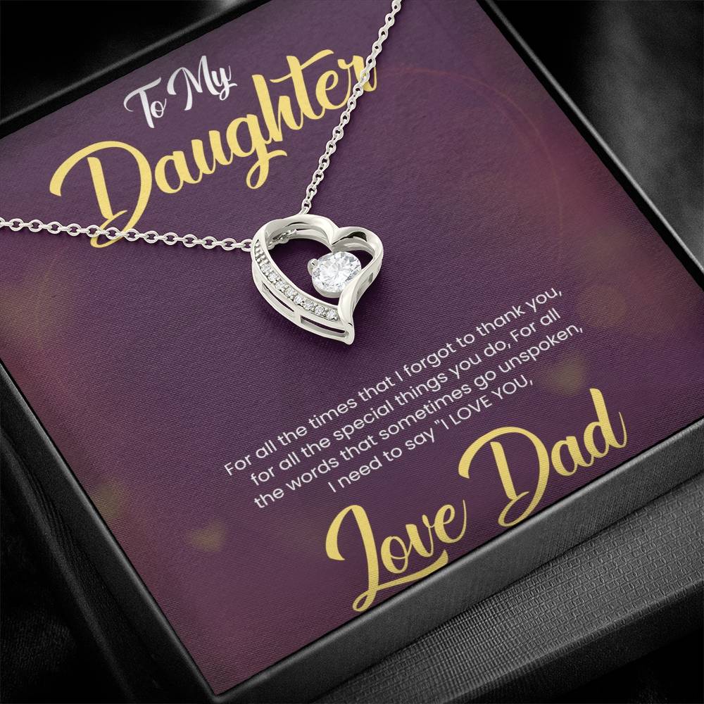 Love Always Necklace for Daughter | Gift from Dad | Birthday Gift