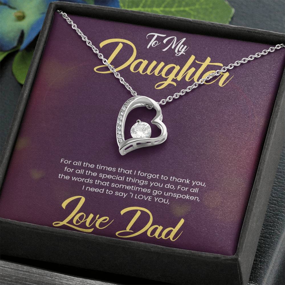 Love Always Necklace for Daughter | Gift from Dad | Birthday Gift