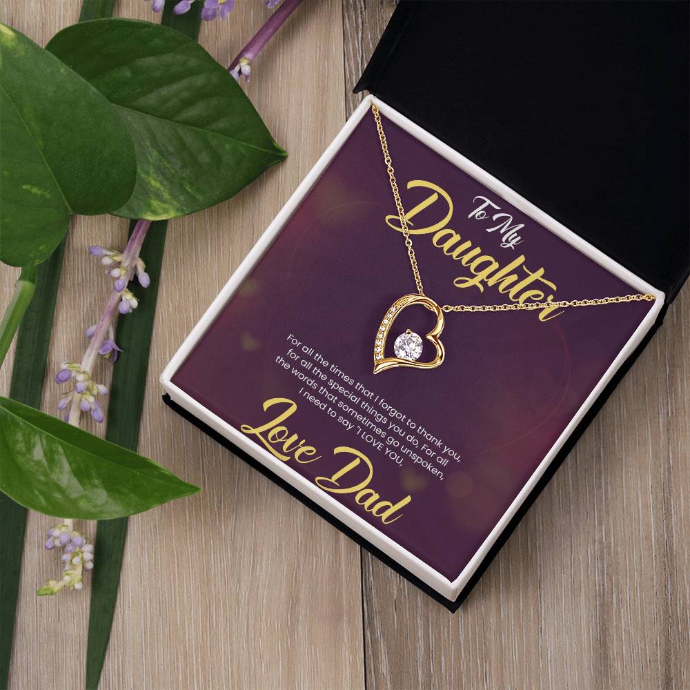 Love Always Necklace for Daughter| For Gift