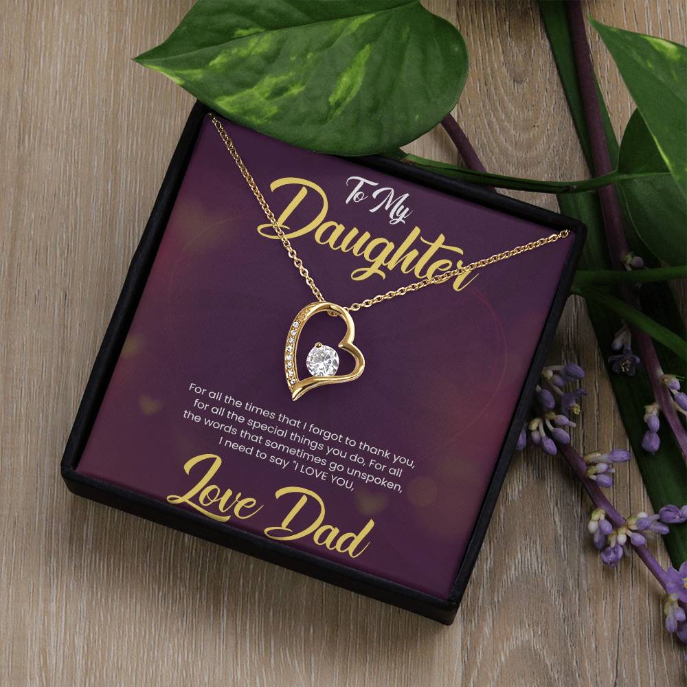 Love Always Necklace for Daughter | Gift from Dad | Birthday Gift