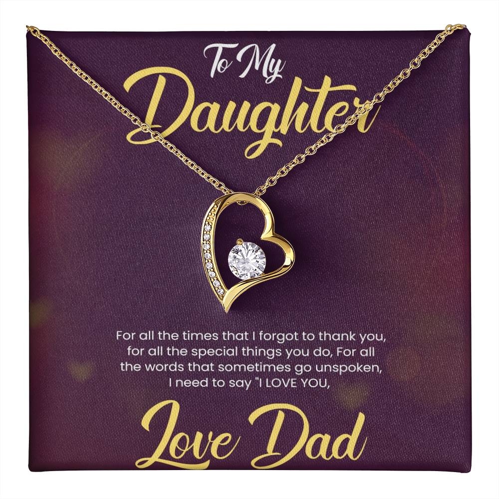 Love Always Necklace for Daughter | Gift from Dad | Birthday Gift