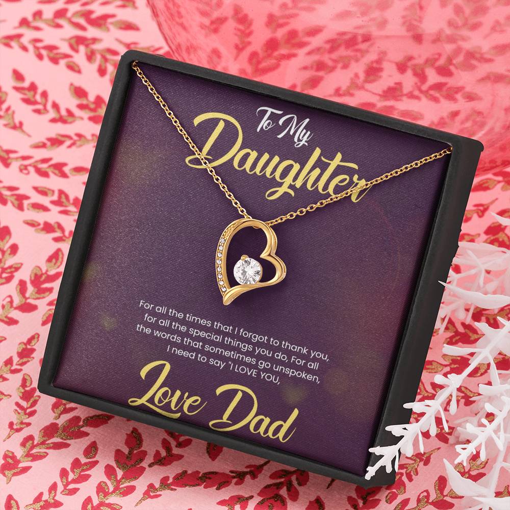 Love Always Necklace for Daughter| For Gift