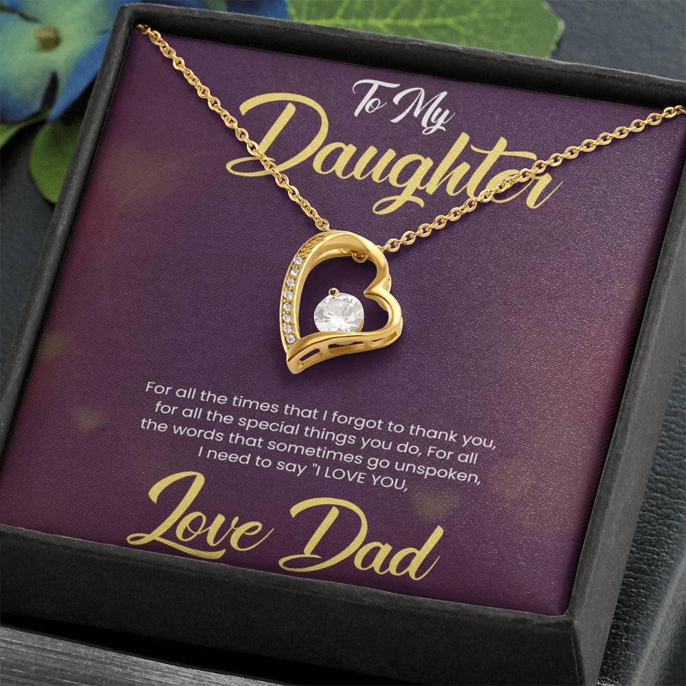 Love Always Necklace for Daughter| For Gift