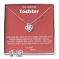 Necklace and CZ earrings for Daughter with red message card