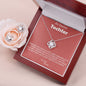 Necklace and CZ earrings for Daughter with red message card
