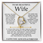 To My Beautiful Wife - Forever Love Necklace Gift Set