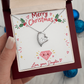 To My Mom from Daughter Christmas Gift – Forever Love Heart Necklace with Crystal