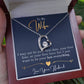 To My Gorgeous Wife Birthday Necklace
