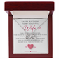 Birthday Necklace for Wife – Alluring Beauty Crystal Pendant with Message Card