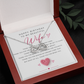 Birthday Necklace for Wife – Alluring Beauty Crystal Pendant with Message Card