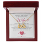 Birthday Necklace for Wife – Alluring Beauty Crystal Pendant with Message Card