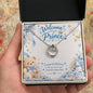 New Mom Gift for Baby Boy – Lucky In Love Necklace with Congratulations Message Card