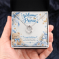 New Mom Gift for Baby Boy – Lucky In Love Necklace with Congratulations Message Card
