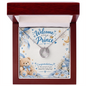 New Mom Gift for Baby Boy – Lucky In Love Necklace with Congratulations Message Card