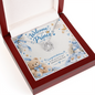 New Mom Gift for Baby Boy – Lucky In Love Necklace with Congratulations Message Card