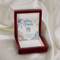 New Mom Gift for Baby Boy – Lucky In Love Necklace with Congratulations Message Card
