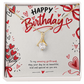 Birthday Necklace for Girlfriend – Alluring Beauty Crystal Pendant with Message Card