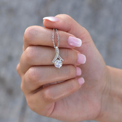 Birthday Necklace for Girlfriend – Alluring Beauty Crystal Pendant with Message Card