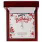 Birthday Necklace for Girlfriend – Alluring Beauty Crystal Pendant with Message Card