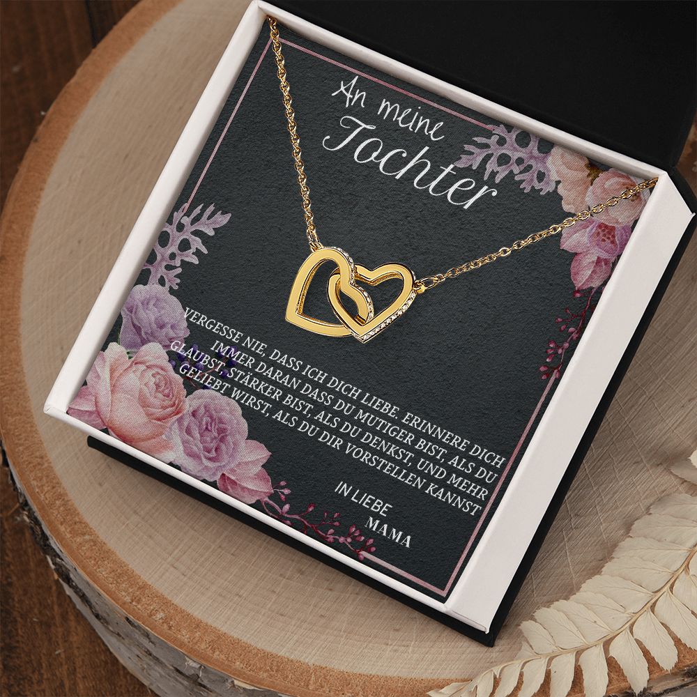 Interlocking Hearts Necklace for Daughter