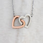 Wedding Anniversary Gift for Her – Interlocking Hearts Necklace with Message Card
