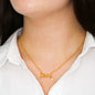 New Mom Gift for Baby Girl – Love Script Necklace with Welcome Little Princess Card