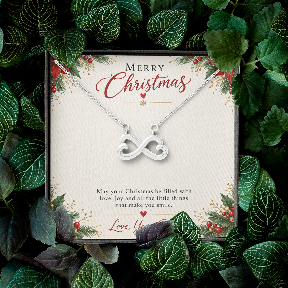 To My Daughter Christmas Gift from Dad – Endless Love Infinity Heart Necklace