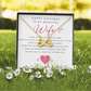 Birthday Necklace for Wife – Alluring Beauty Crystal Pendant with Message Card