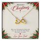To My Daughter Christmas Gift from Dad – Endless Love Infinity Heart Necklace