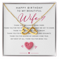 Birthday Necklace for Wife – Alluring Beauty Crystal Pendant with Message Card