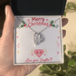 To My Mom from Daughter Christmas Gift – Forever Love Heart Necklace with Crystal