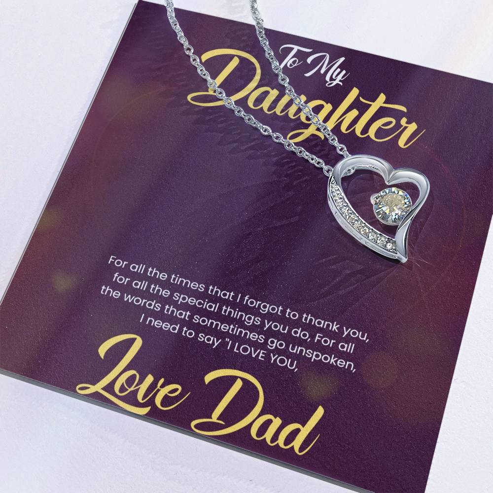 Love Always Necklace for  Daughter |  Gift from Dad | Birthday Gift