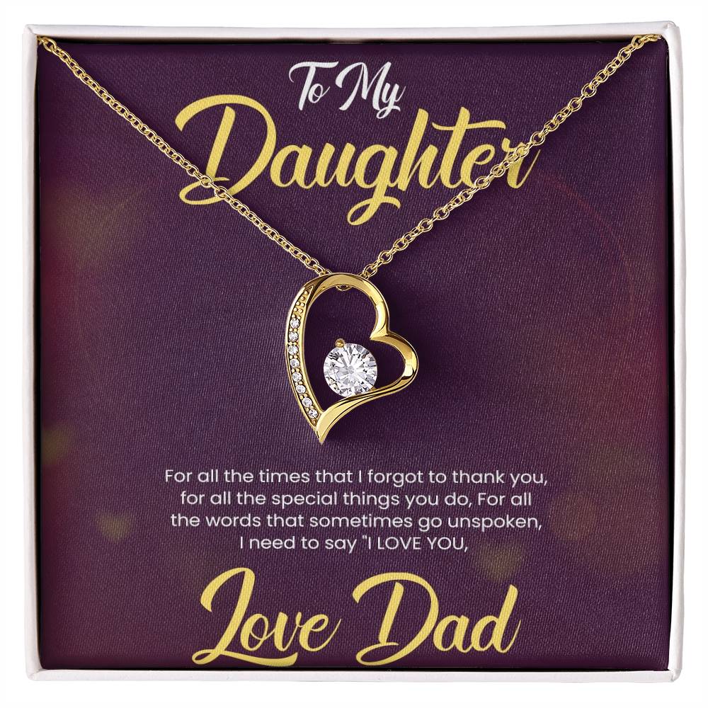 Love Always Necklace for  Daughter |  Gift from Dad | Birthday Gift