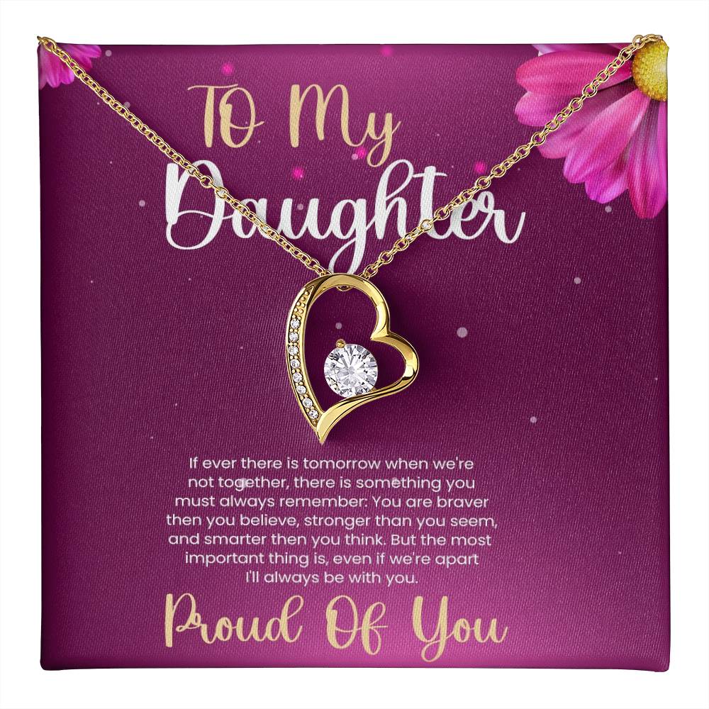 Cherished Necklace for Daughter - Gift of Love - 18K Yellow and White Gold Variants