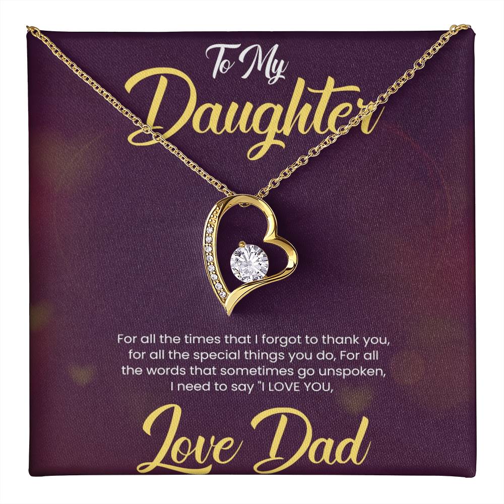 Love Always Necklace for  Daughter |  Gift from Dad | Birthday Gift