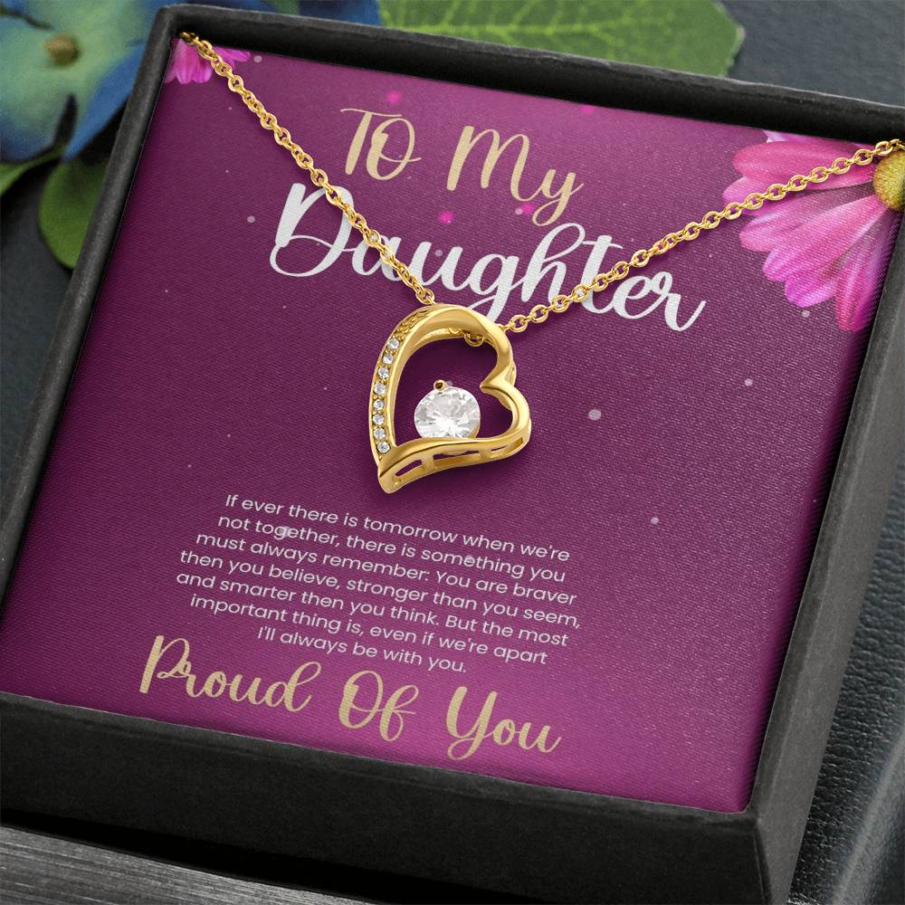 Cherished Necklace for Daughter - Gift of Love - 18K Yellow and White Gold Variants