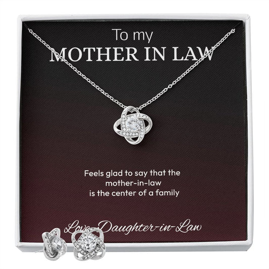 Knot with Love Necklace and Earring Set