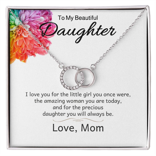 Paid Rings Necklace with White Gold