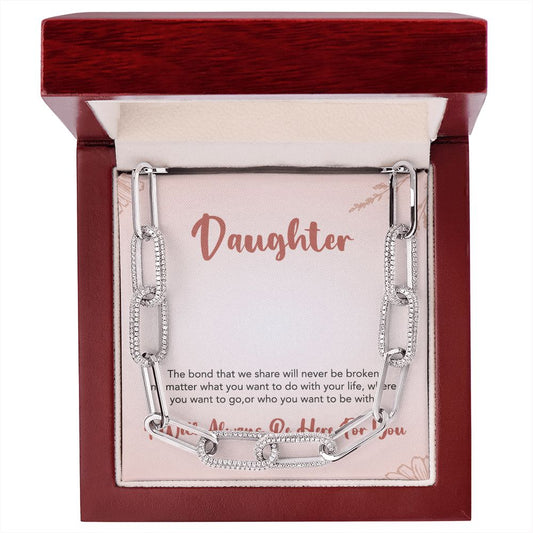 Forever Linked Necklace - White Gold over Stainless with CZ Crystals