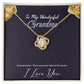 Love Knot Necklace with White/Yellow Gold and zirconia stone